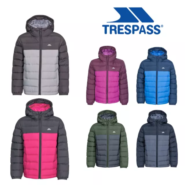 Trespass Kids Padded Jacket Puffa School Coat Boys Girls Oskar