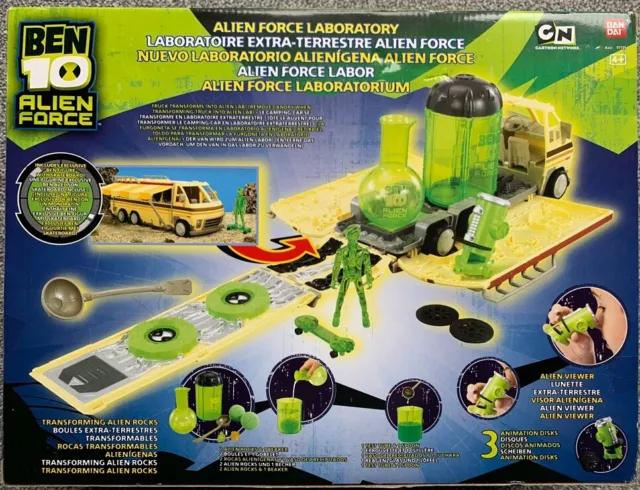 Ben 10 Ten Alien Force Laboratory! Truck! Alien Viewer! Animation Disks! Uk! 2