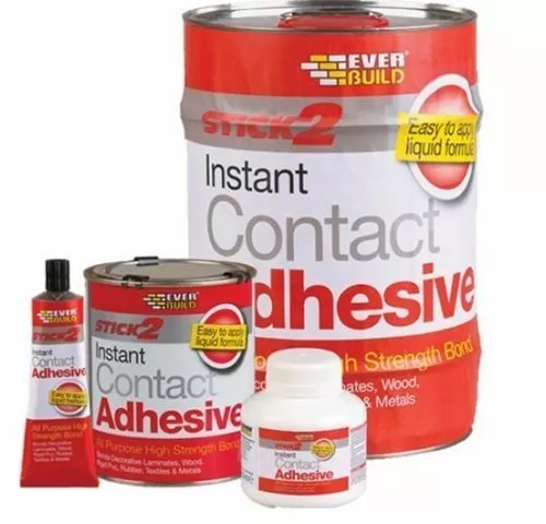 Everbuild Instant Contact Adhesive Ideal For Wood Rubber Metals Cork Linoleum