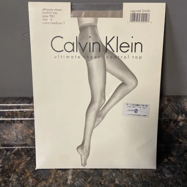 Calvin Klein Control Top Ultimate Sheer Style 981 Size D Color  Medium 1