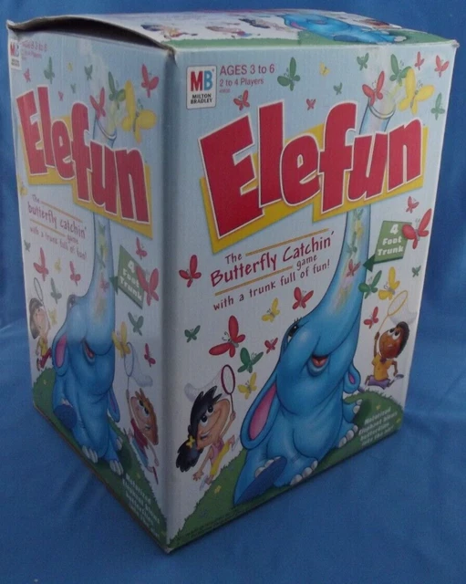 ELEFUN BUTTERFLY NET Catching Game Milton Bradley Hasbro (2002