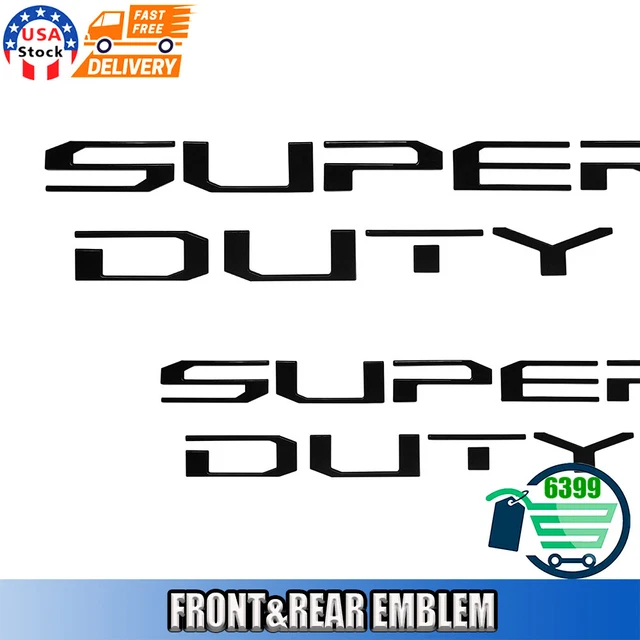 2x Front Hood&Tailgate Insert Letter Emblem For F-250 F-350 Superduty 2017-2019
