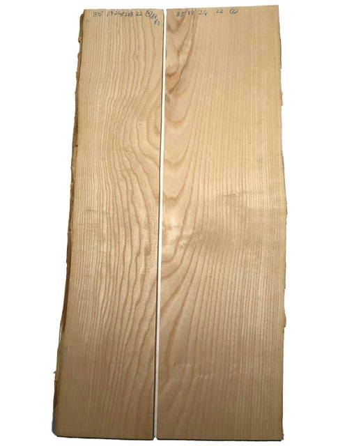 2x Frêne Brett Frêne Bois Bohle 85x17-24cm x 22mm
