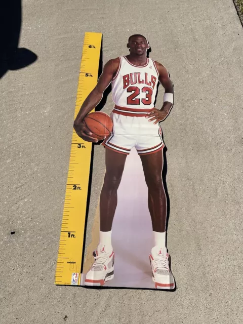 Vintage Michael Jordan Life Size NBA Measure Up Poster 1987