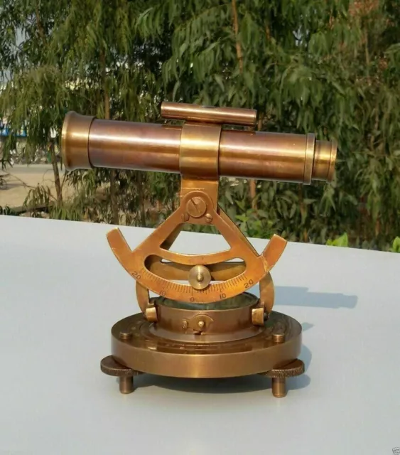 Regalo vintage per strumento bussola telescopio Alidade in ottone massiccio...