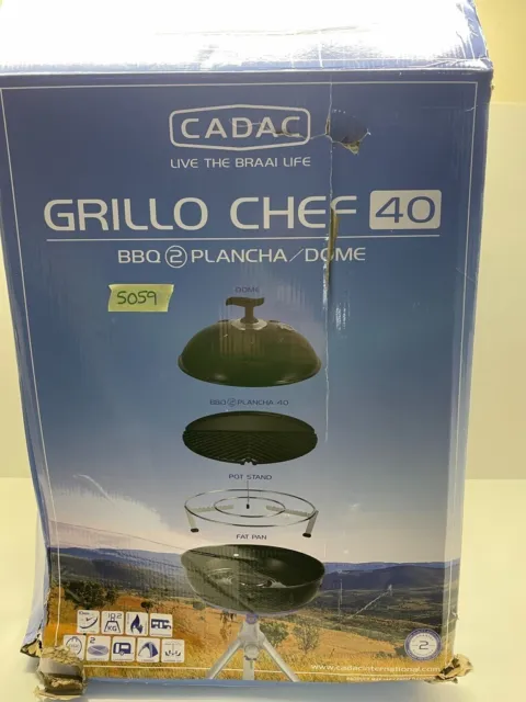 Cadac Grillo Chef 40 BBQ Pan Combo Cooking Camping Outdoor Dome #5059