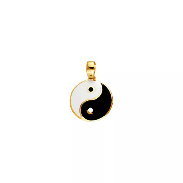 14k Yellow Gold Yin Yang Pendant