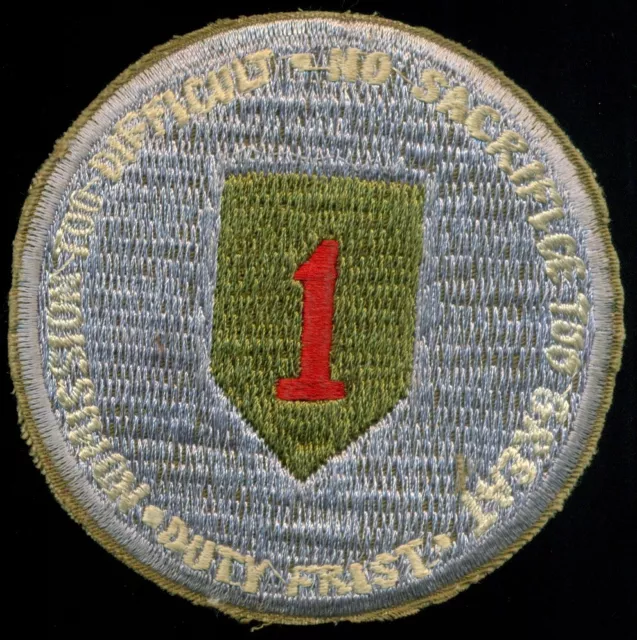 US Army WWII 1st Infantry Division "No Mission too Difficult" Patch JUA