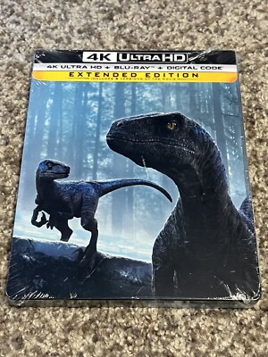JURASSIC WORLD DOMINION 4K, Blu-ray STEELBOOK, w/Digital Code Factory