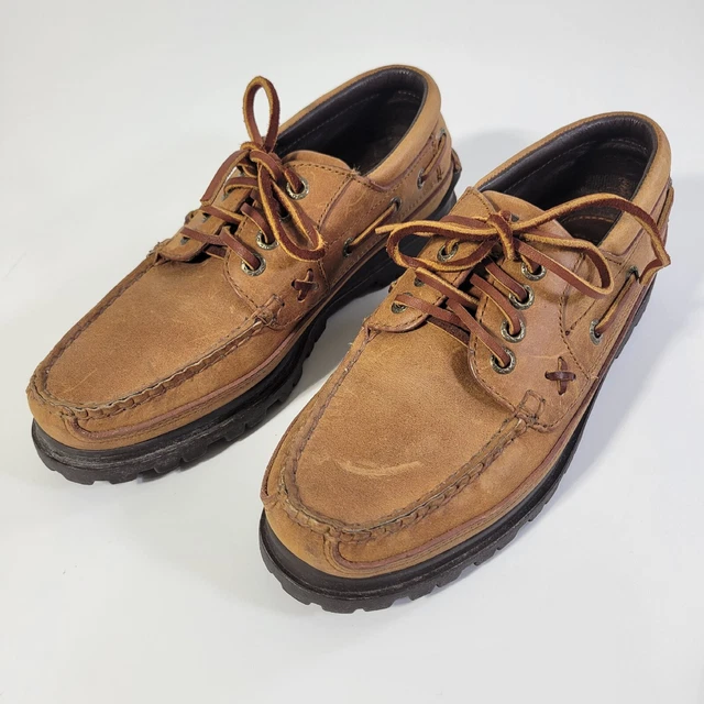 Ralph Lauren Polo Sport Women Size 7.5 B Tan Leahter Boat Shoes WF4372Tan