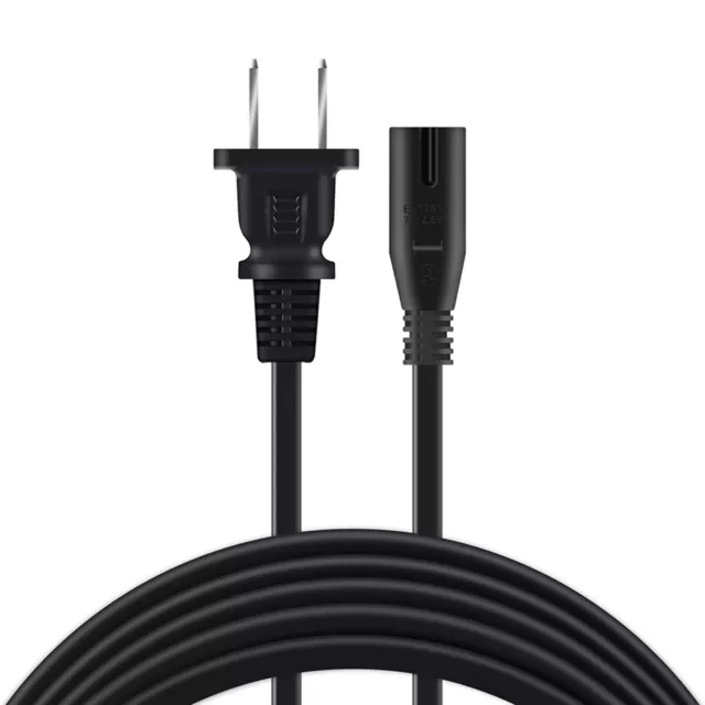 UL 6ft AC Power Cord Cable For Canon Pixma MG5320 MG5220 Printer 2-Prong Adapter