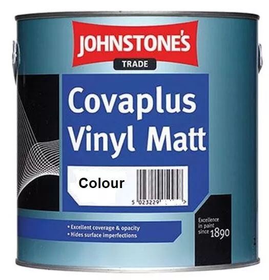 2.5L Johnstones Trade Covaplus Vinyl Matt in Black - Emulsion Paint