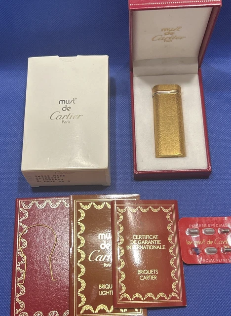 Briquet Cartier Trinity laqué rouge 3 ors