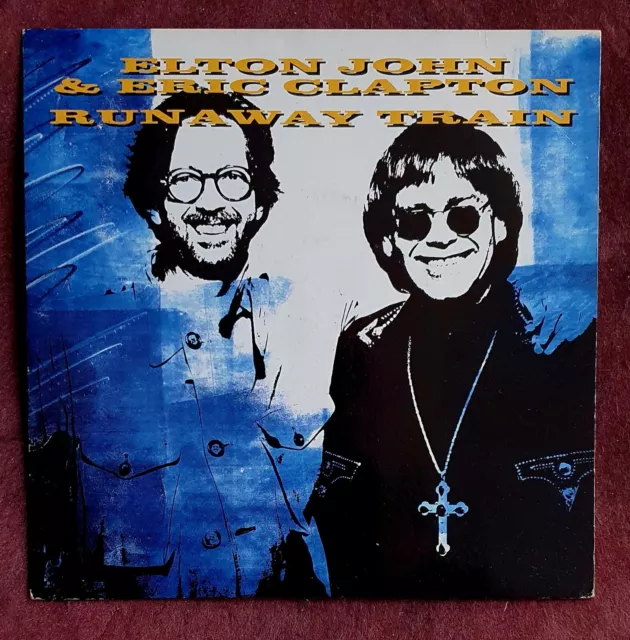 elton john 7" vinyl single: RUNAWAY TRAIN  1992