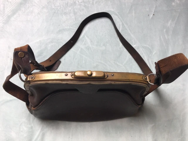 Rare sacoche cuir caissier pompiste 1930 /50 leatcashier's pump attendant's bag 2