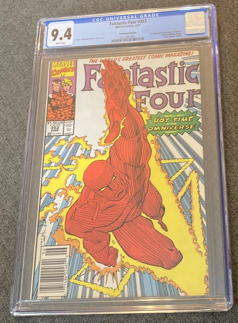 Fantastic Four #353 Newsstand Edition 1st app Mobius M. Mobius CGC 9.4