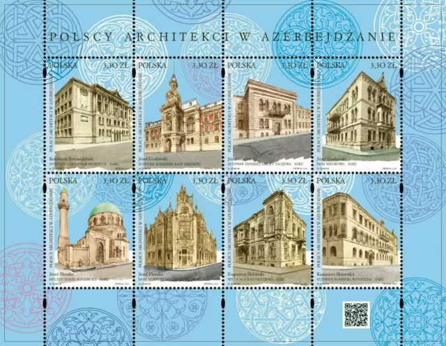 Poland 2019 sheet Polish Architects in Azerbaijan