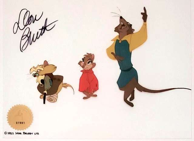 Don Bluth Secret of NIMH~Mrs Brisby Justin Mr. Ages Animation Cel Signed Framed
