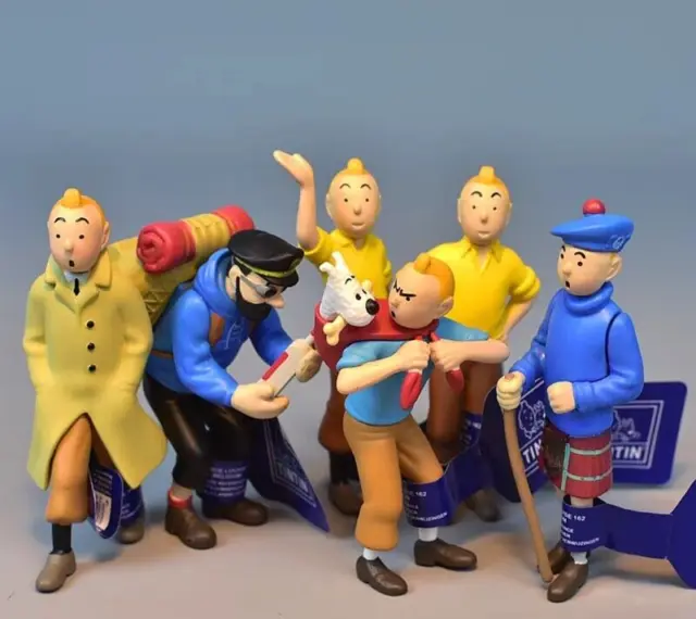 6pc/Set The Adventures Of Tintin Figure Toys Cartoon Collection Model Toy Gift