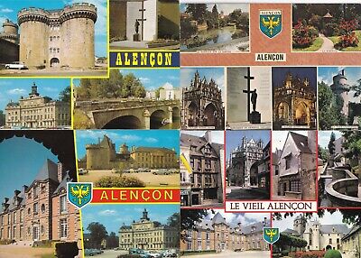 Lot de 4 cartes postales postcards 10x15cm ALENCON ORNE 1