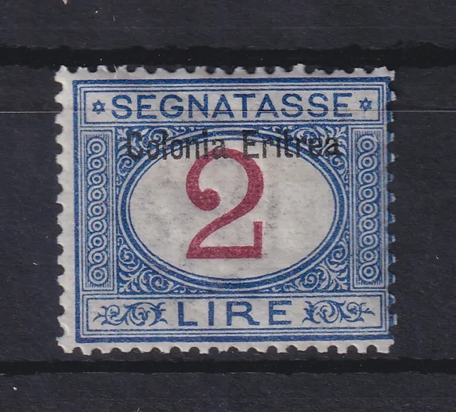 Italian-Eritrea 1903 postage stamp print top 2 lire mi.-no. 9 I unbr. *