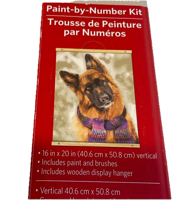 Germanshepherd・１９７４〜・１６×２０◇ Copen◇ VTG PAINT BY Number 16x20 Painting Completed German Shepard Dog