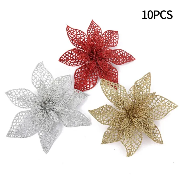 Home Decorations Artificial Flowers Christmas Flower Christmas Decoration 10PCS