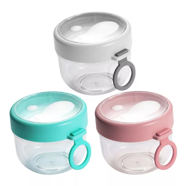 Leakproof with Lids 450ml Milk Cup Oats Container Glass Breakfast