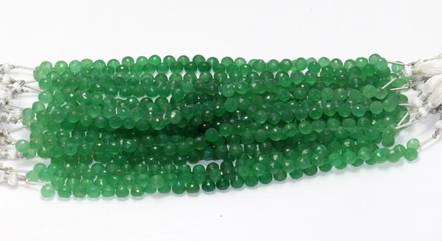 AAA Naturel Vert Fraise Quartz Facettes Oignon 7-8mm 8 pouces Perles de...