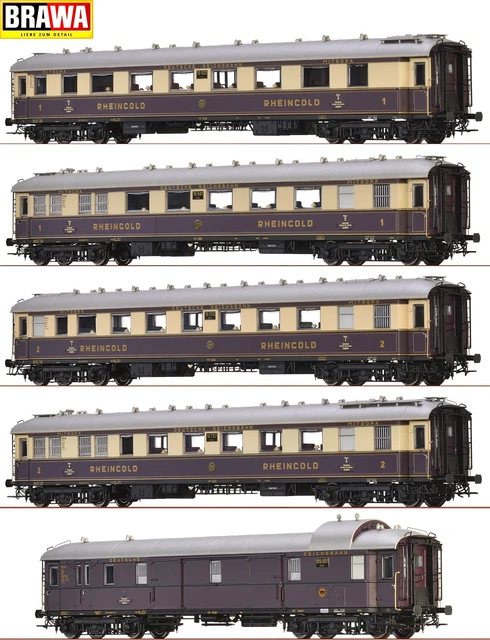 BRAWA H0 45917 Rheingold Set der DRG 5-teilig 