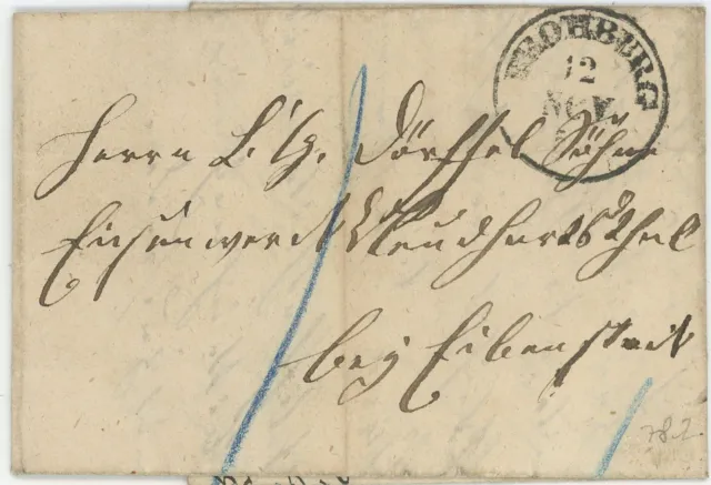 Altdeutschland Sachsen Brief Frohburg Eibenstock 1859