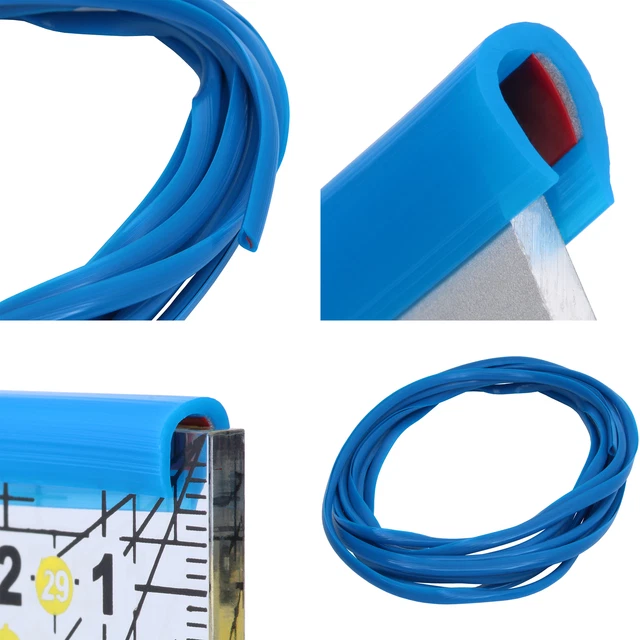 Barra decorativa cinta adhesiva acrílica barra de cedro perfil en U 5 m azul protección de bordes