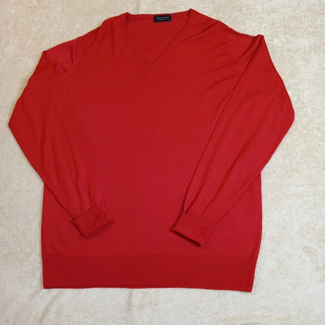 JOHN SMEDLEY - Black Wool Mens V Neck Size L $34.99 - PicClick