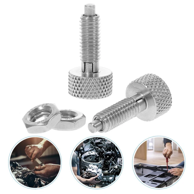2 pz Manopole Allacciate Acciaio Inox Forziere Cassetta degli Utensili Bloccaggio Vite a Molla