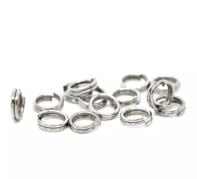 100 Split Rings 5mm Double Open Jump Rings Antique Silver Tone Jewellery J12279