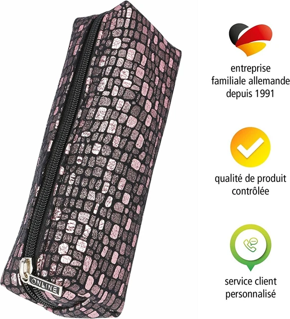 TROUSSE SCOLAIRE ROSE etui crayon brillant ecole lyc e grande