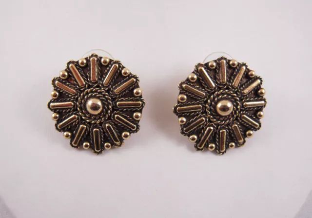 Vanessa Mooney Gold Rocker Stud Earrings NEW 2