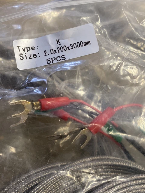 Sensore termocoppia BERM tipo K Sonda da 100 mm 0-400