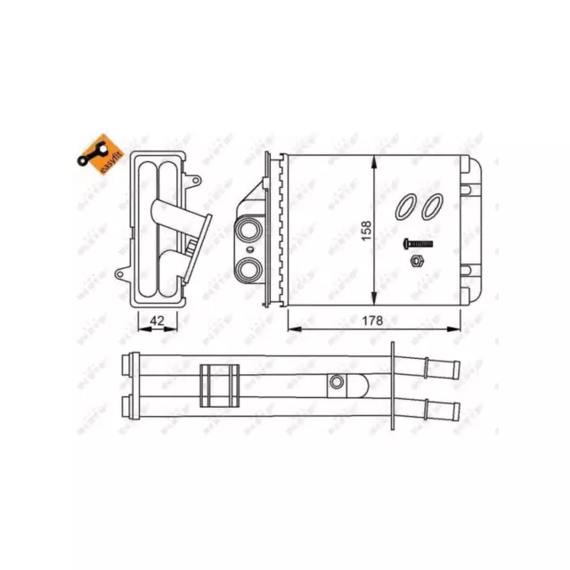 Genuine NRF Heat Exchanger Interior Heater Matrix - 53641