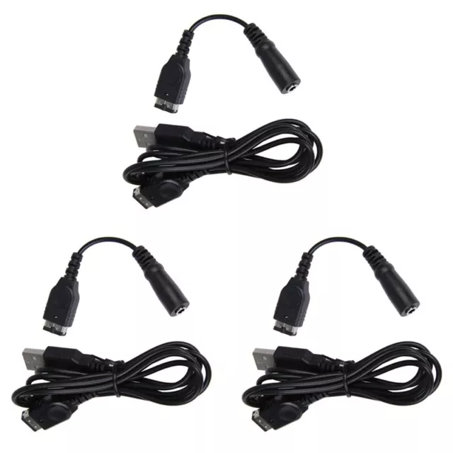 3X  Kabel und 3,5 mm Kopfhoerer Kopfhoerer Buchse Adapter Kabel für  Gamebo2556