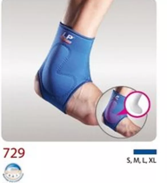 Tobillera con almohadilla de silicona LP 729. Esguinces, lesiones ligamentos.