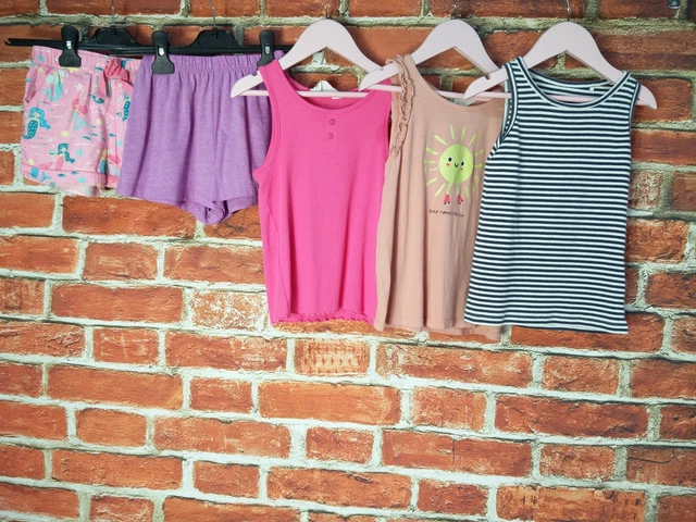 Girls Bundles Aged 4-5 Years Next M&S H&M Vest Top Shorts Mermaid Summer 110Cm