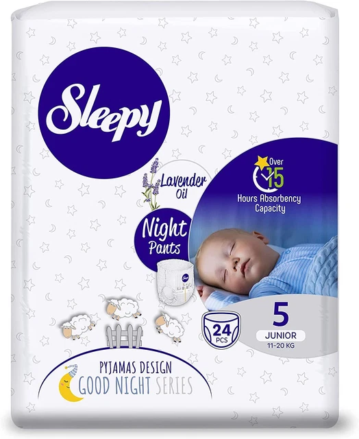 Overnight Slip-On Diaper Pants for Swaddler Babies 1 Count (Pack of 1)