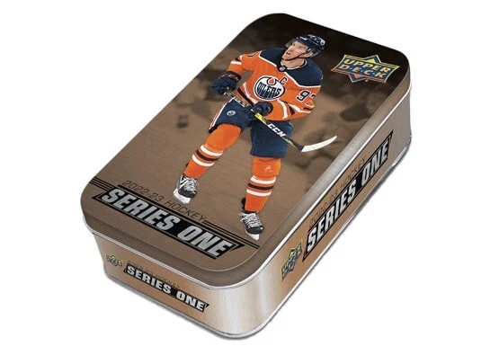 2022/23 Upper Deck Series 1 Hockey Factory Sealed Collectors TIN-YOUNG GUN RCS