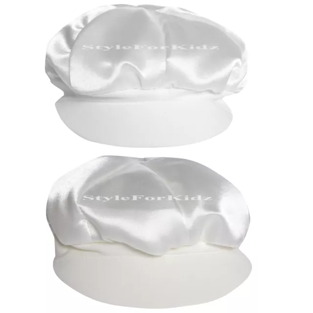 Chapeau De Baptême Bébé Garçons Ivoire/Crème, Chapeau De Mariage/Baptême Blanc Style Boulanger