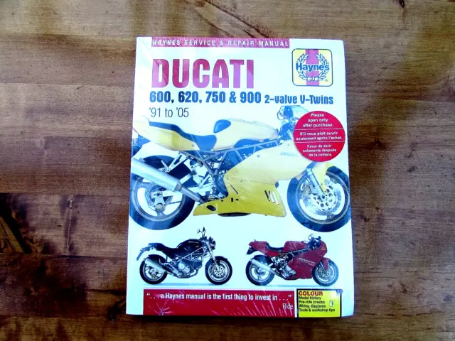 Ducati  Haynes Manual 600, 620, 750, 900 2 Valve Twins, 1991-'05, New, Unopened