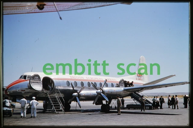 Original Slide, BEA British European Airways Vickers 701 Viscount (G-AMOJ), 1956