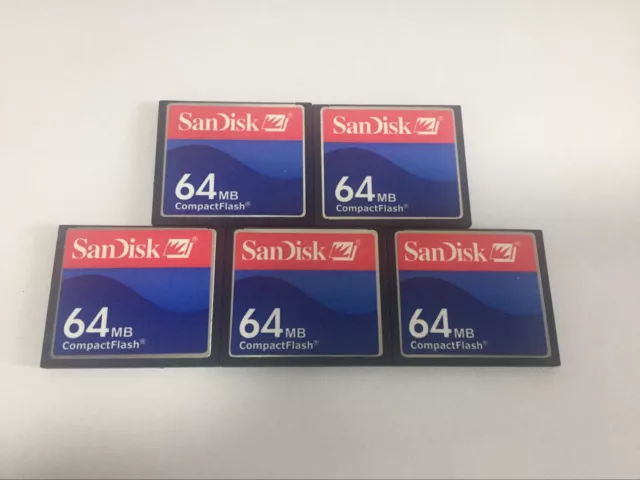 5PCS 64MB SanDisk CompactFlash CF Memory Card 64MB SDCFB/SDCFJ-64