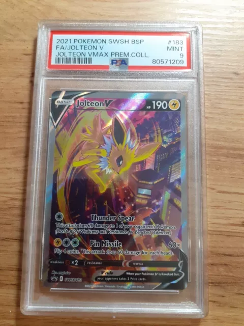 Carte Pokémon Jolteon V Swsh183 Psa 9 Promo (Anglais) Voltali