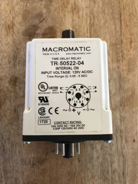 Macromatic Tr-50522-04 Time Delay Relay